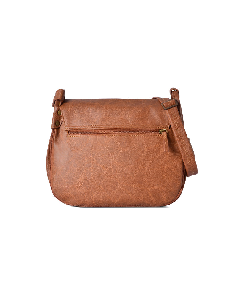 Sherry Tan Medium Saddle Bag
