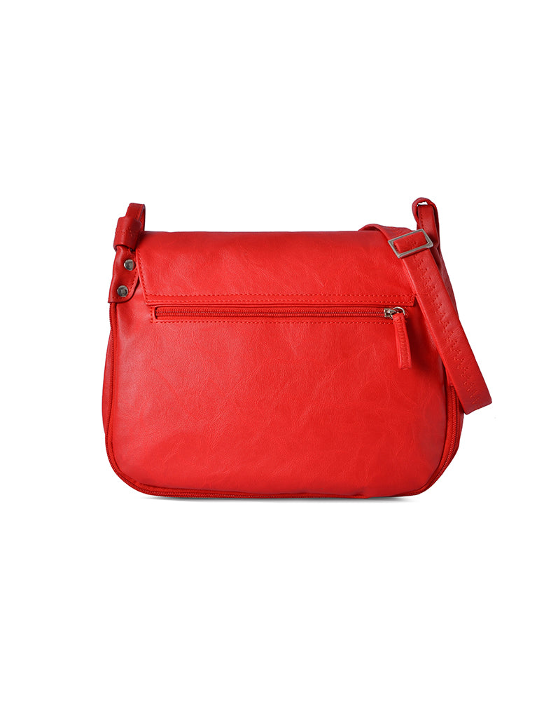 Sherry Red Medium Saddle Bag