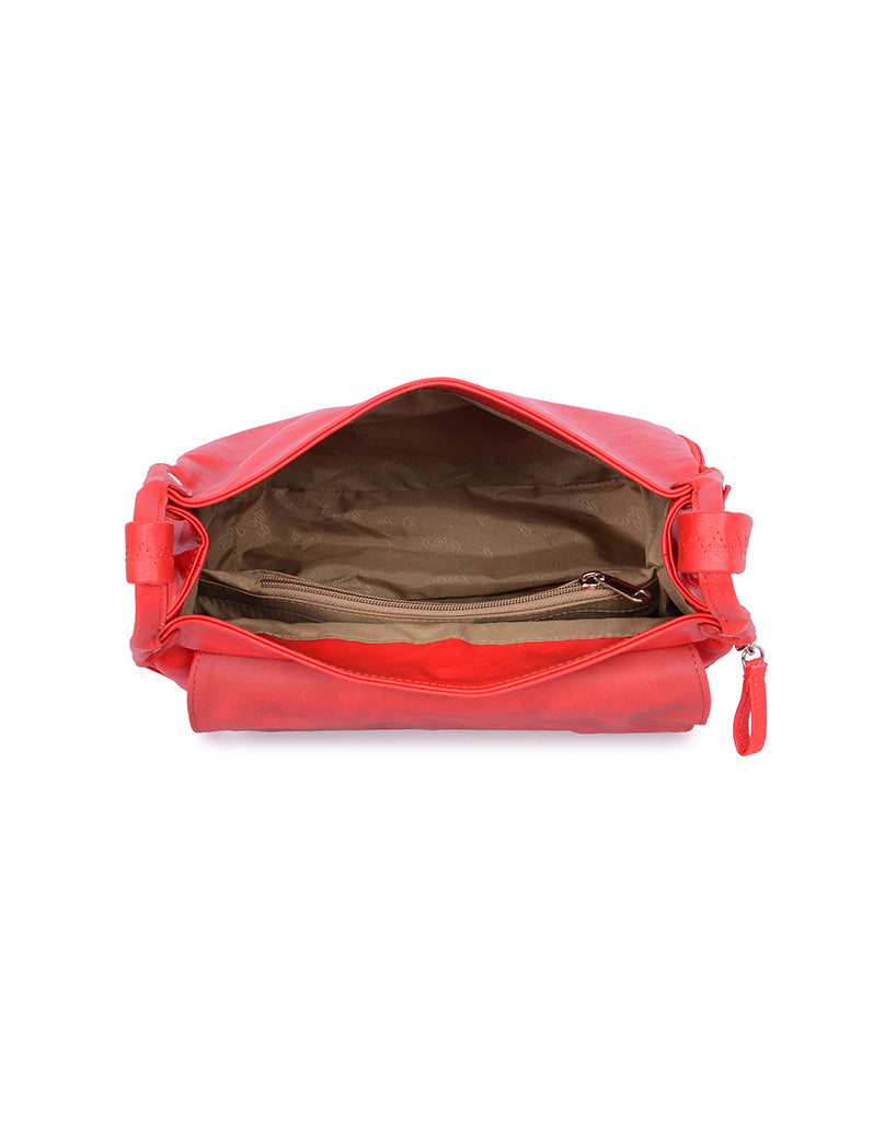 Sherry Red Medium Saddle Bag