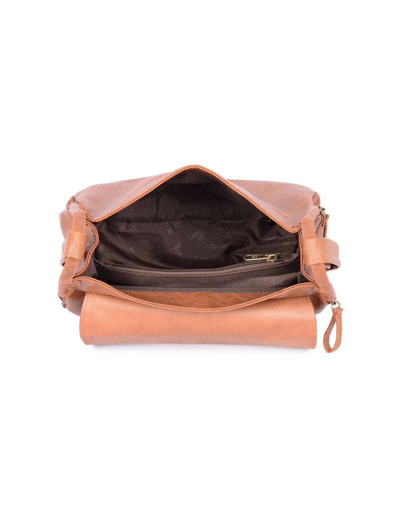 Sherry Tan Medium Saddle Bag