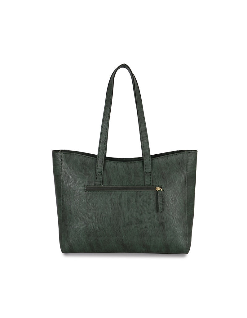 Shineer Green Large Tote Bag