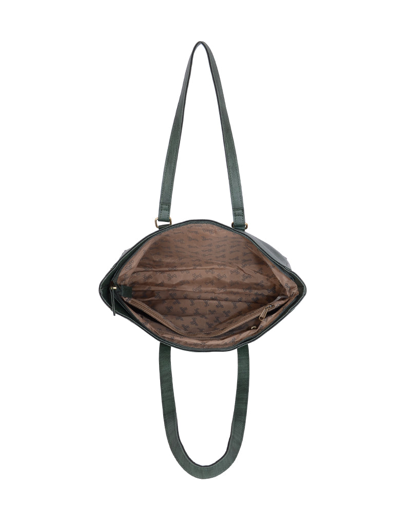 Shineer Green Large Tote Bag