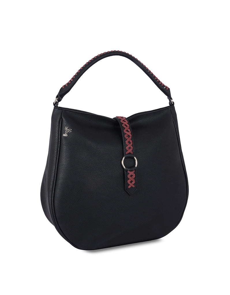 Spiti Black Large Hobo Bag