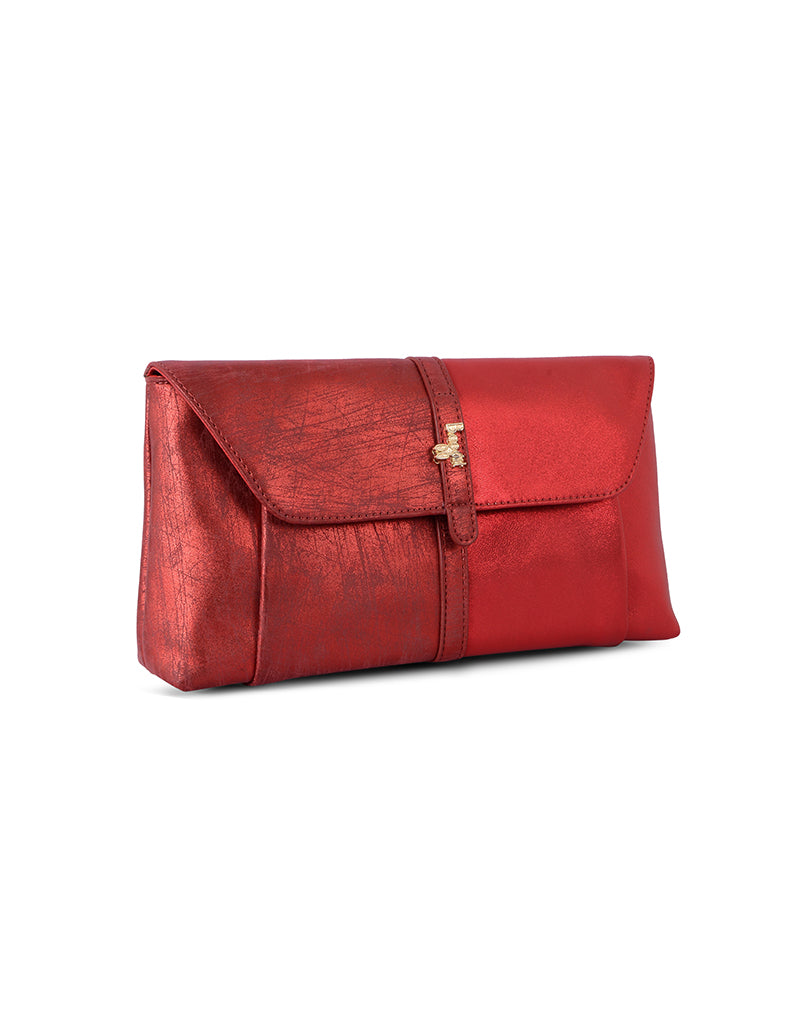 Steffany Red Small Clutch Bag