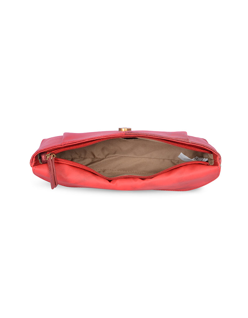Steffany Red Small Clutch Bag