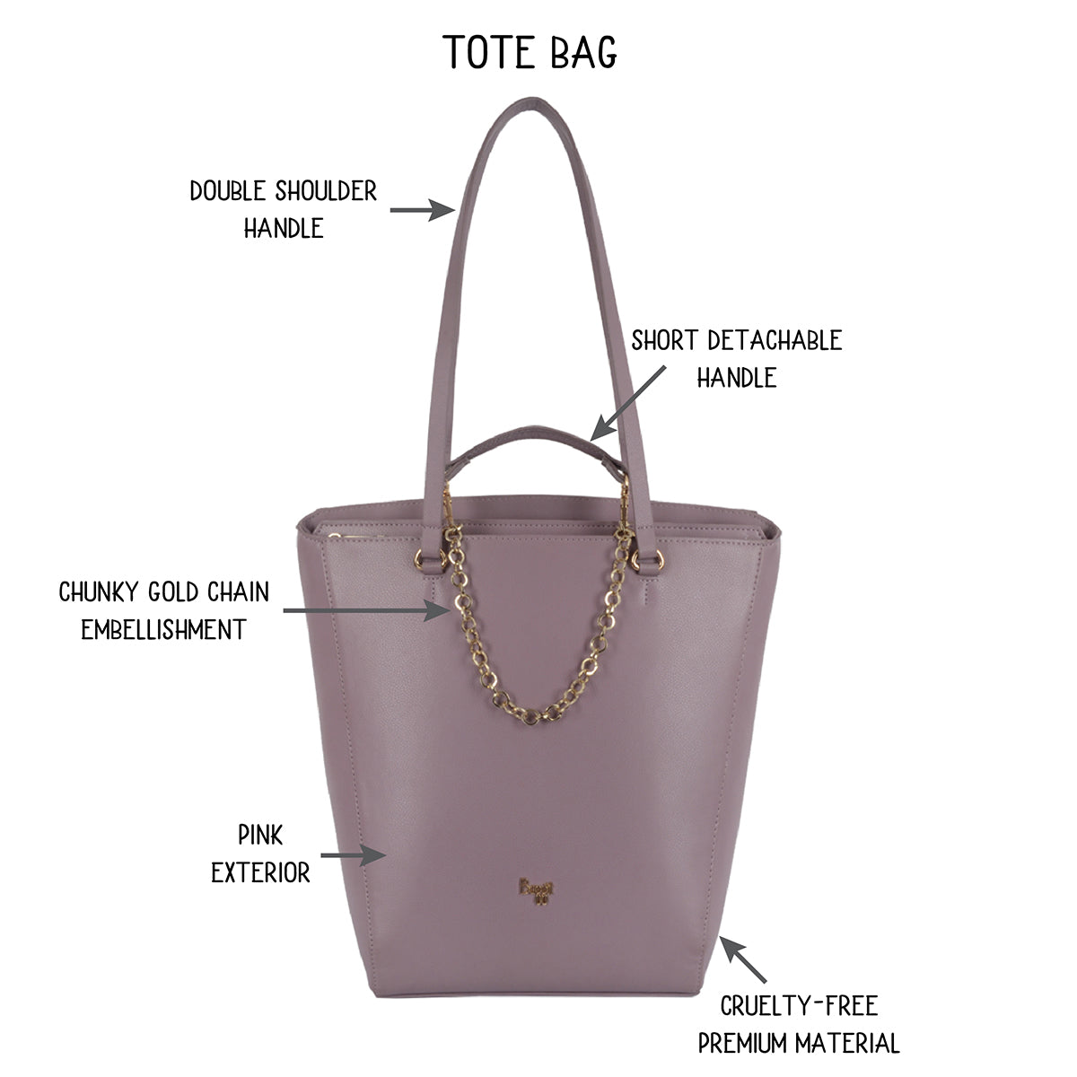 Steps Pink Large Tote Bag