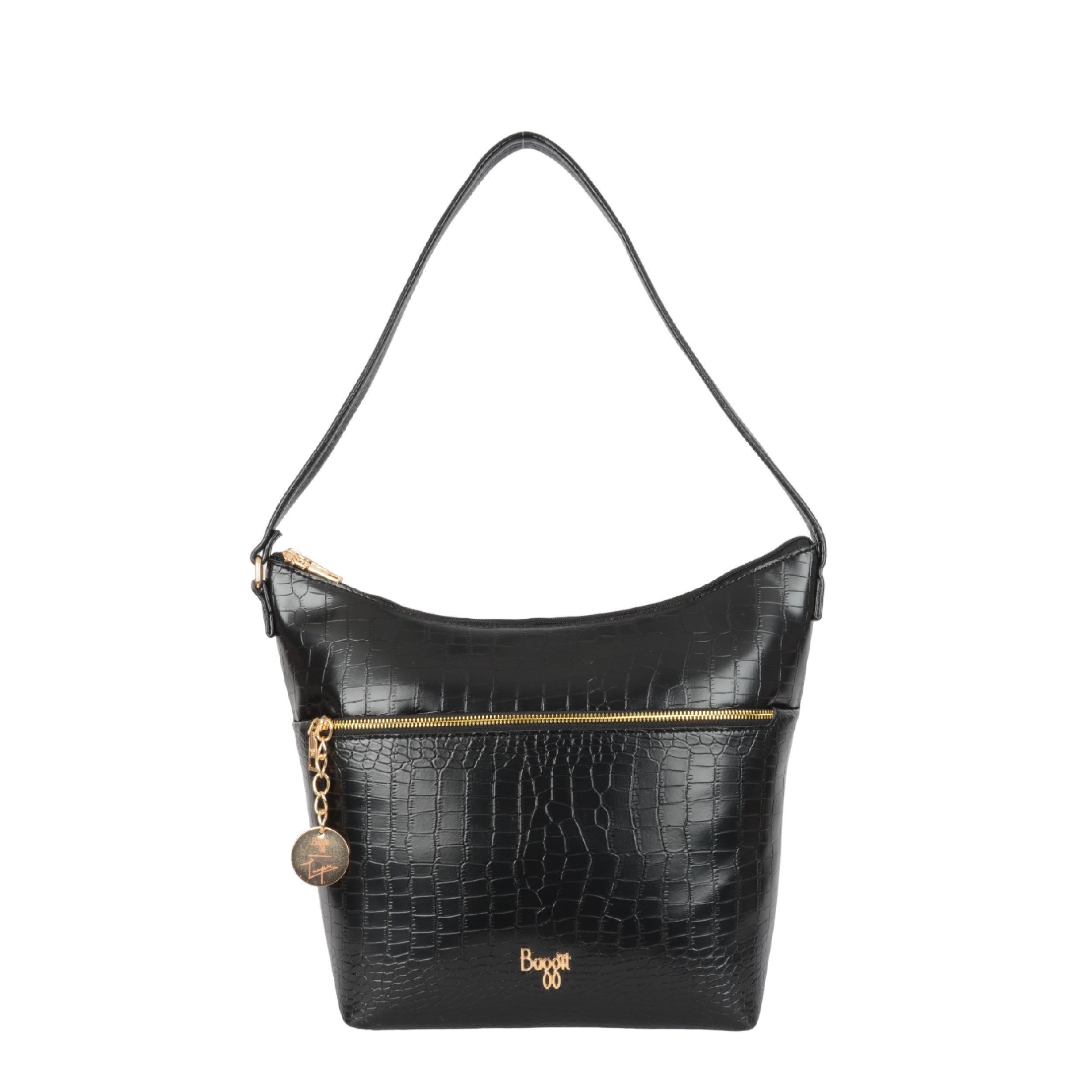 Tamworth Black Large Hobo Bags