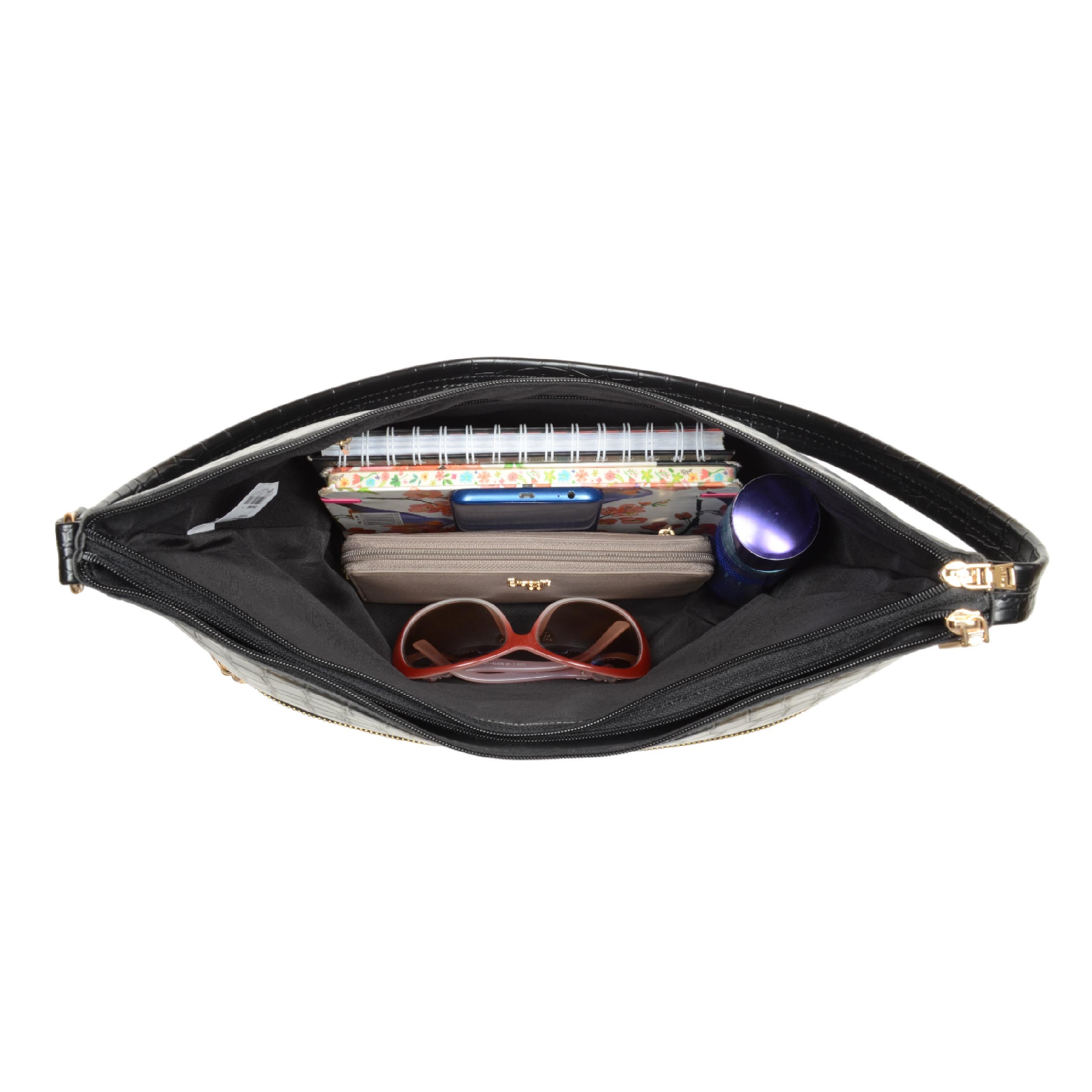 Tamworth Black Large Hobo Bags