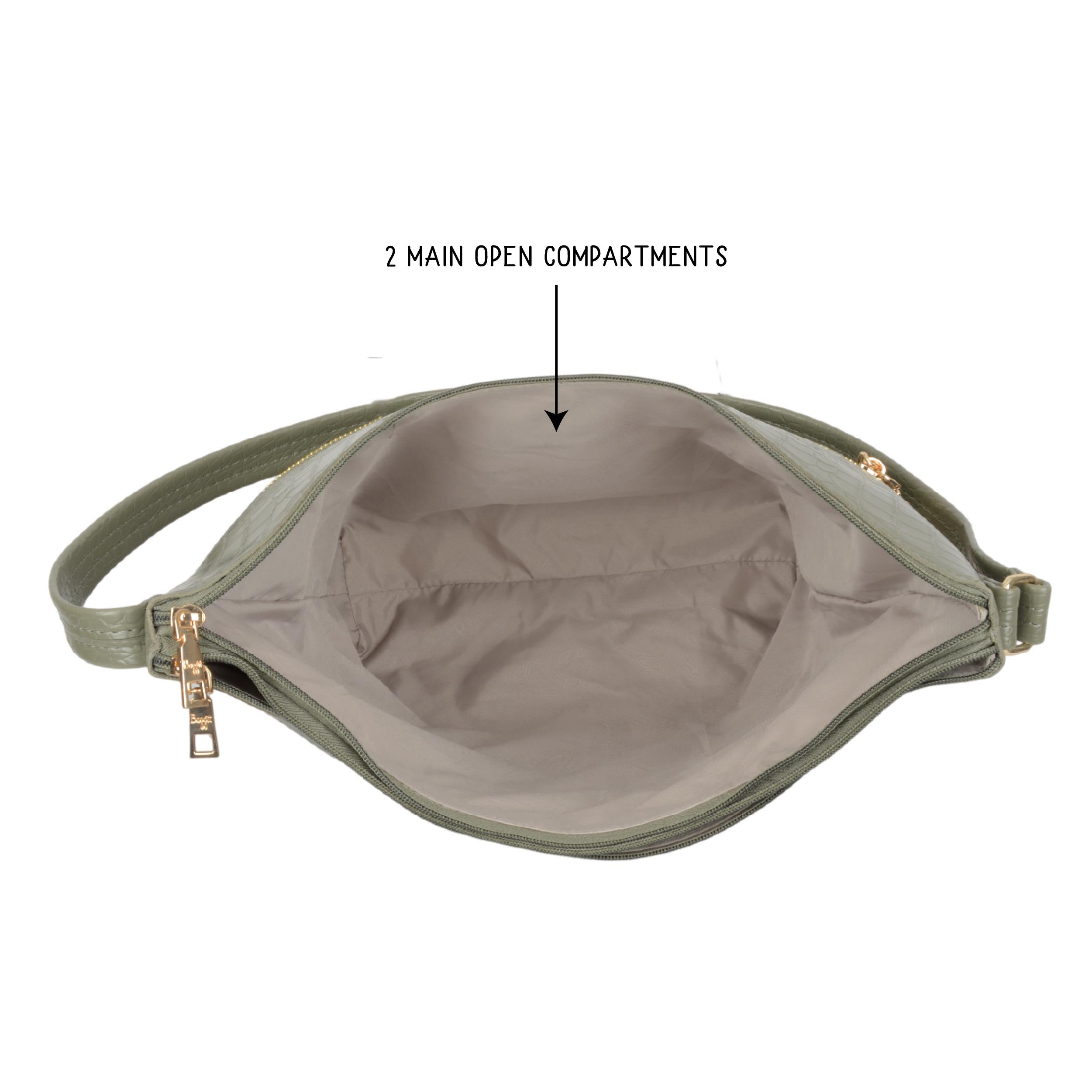 Tamworth Green Large Hobo Bags
