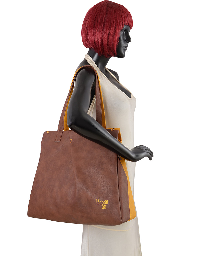 Tiramisu Brown Large Tote Bag