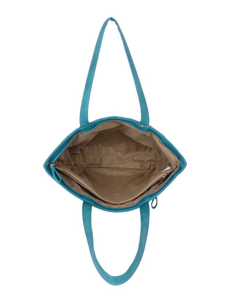 Tying Green Large Tote Bag