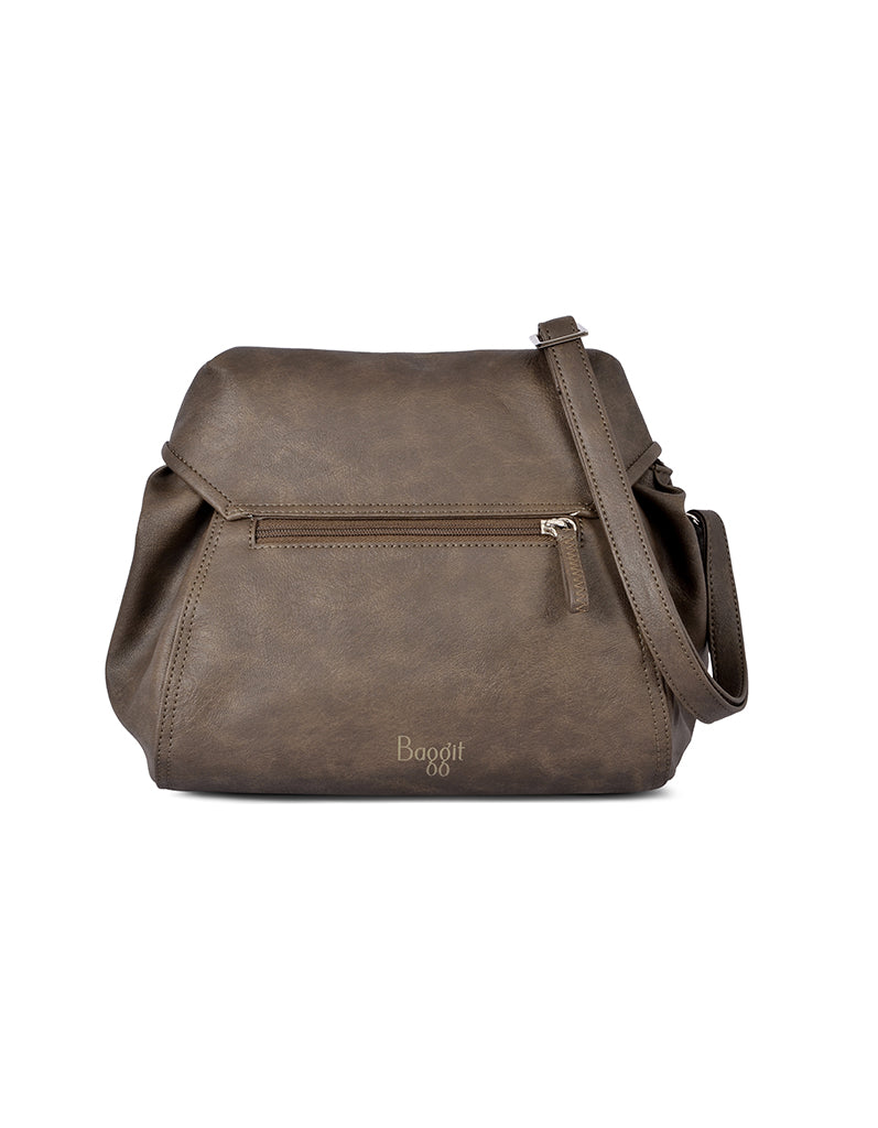 Valentine Brown Medium Satchel Bag
