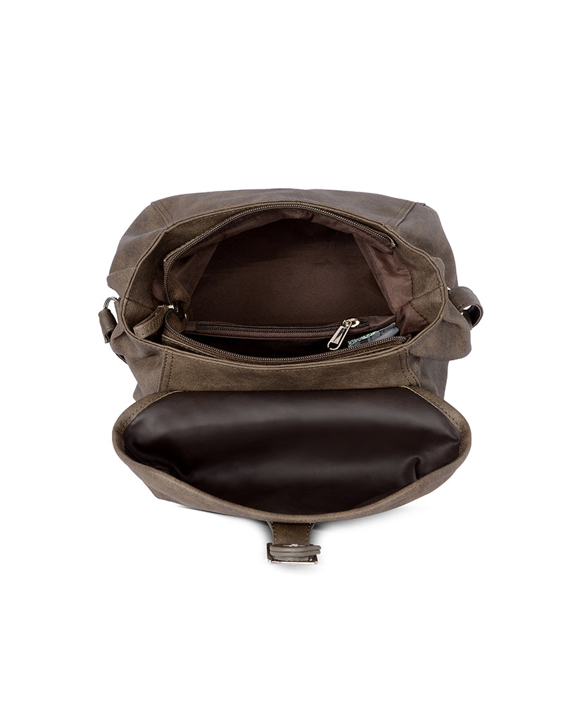 Valentine Brown Medium Satchel Bag