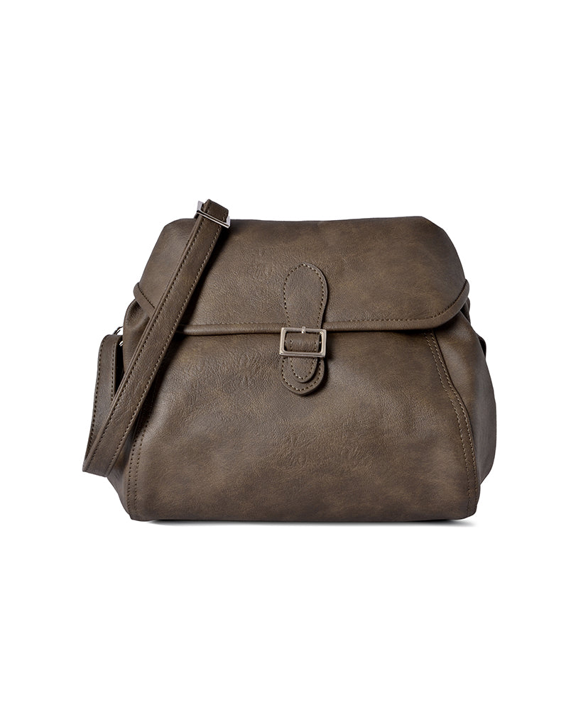 Valentine Brown Medium Satchel Bag