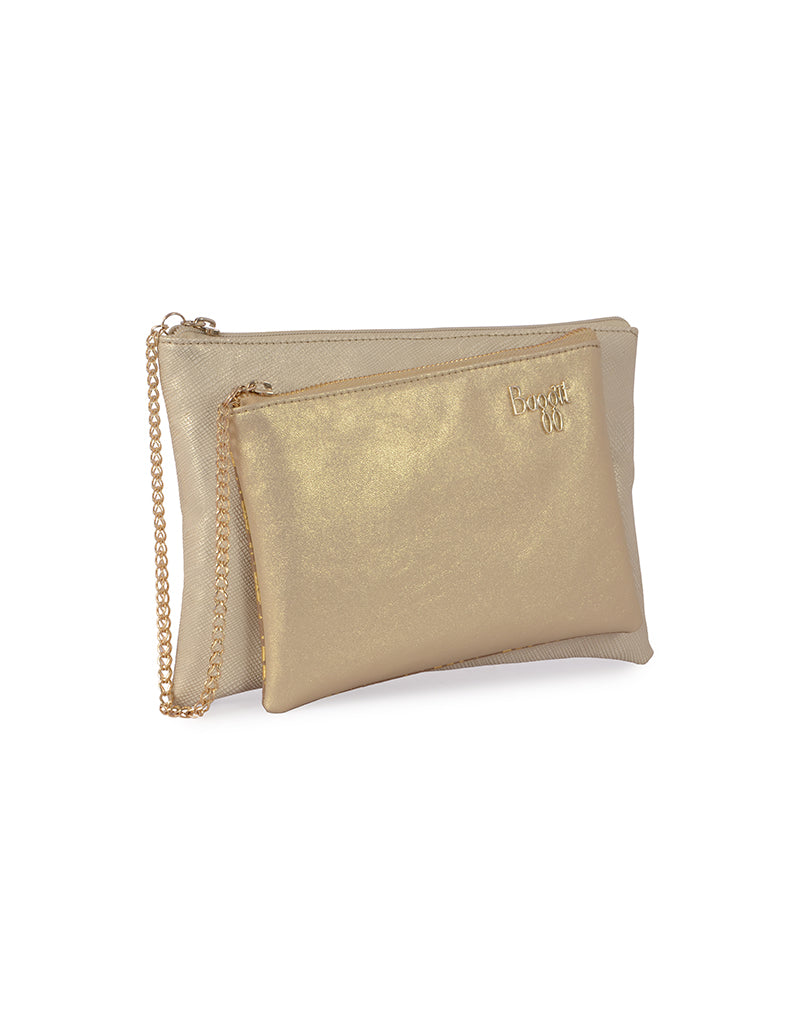 Ware Gold Small Clutch Bag