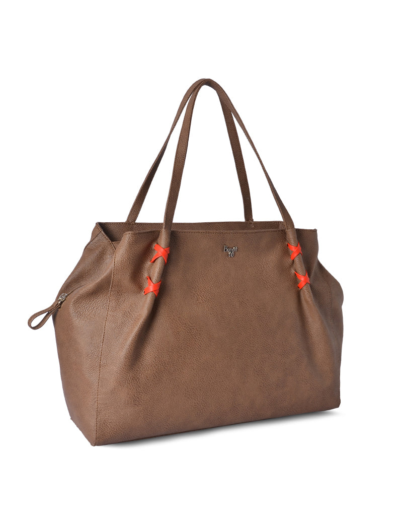 Whiper Beige Large Tote Bag