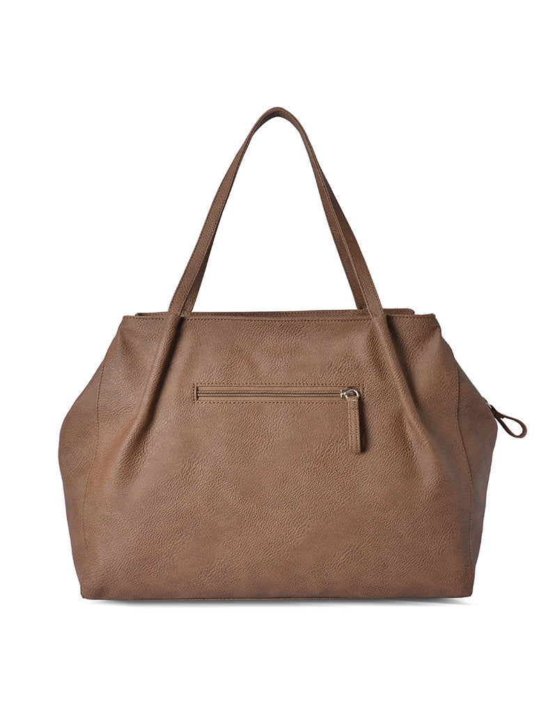 Whiper Beige Large Tote Bag