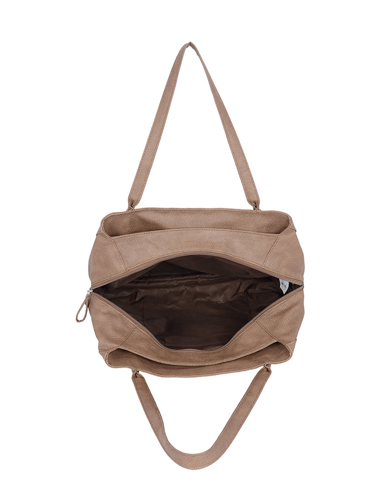 Whiper Beige Large Tote Bag