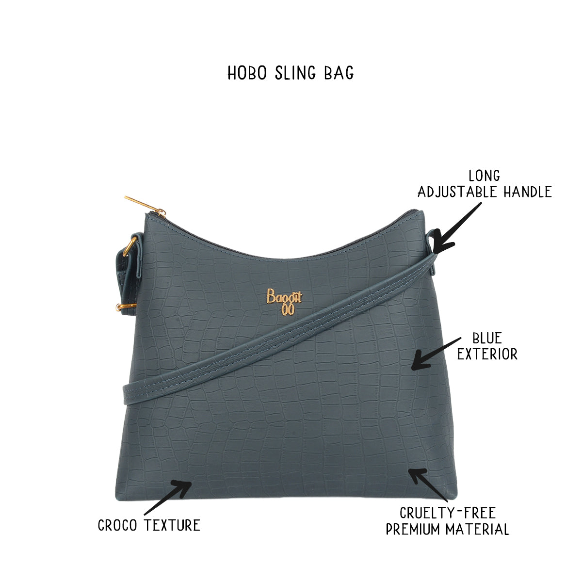 York Blue Medium Hobo Sling Bag