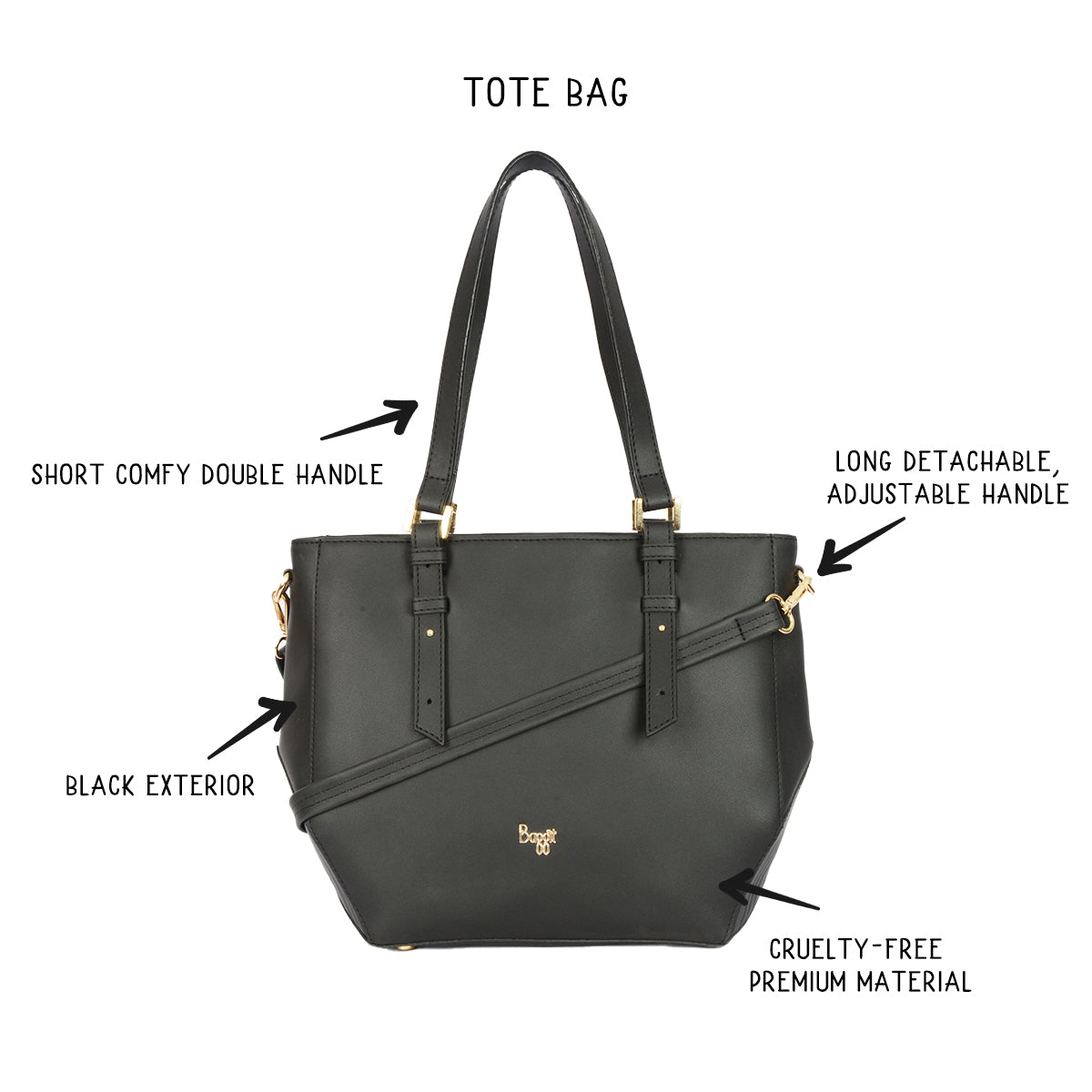 Arcade Black Medium Tote Bags