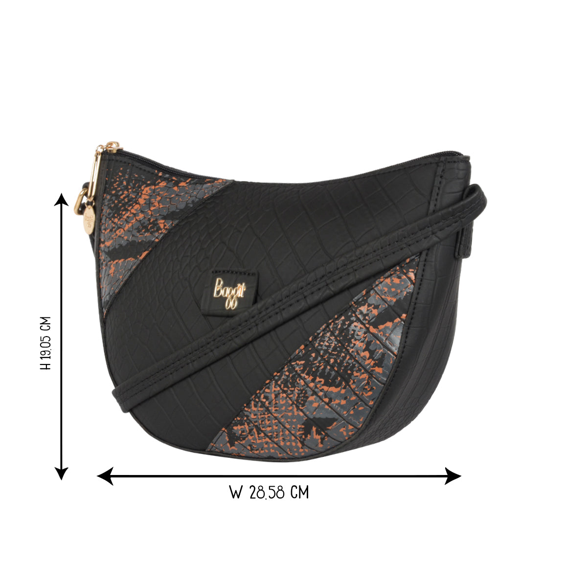 Beroot Black Small Saddle Bag