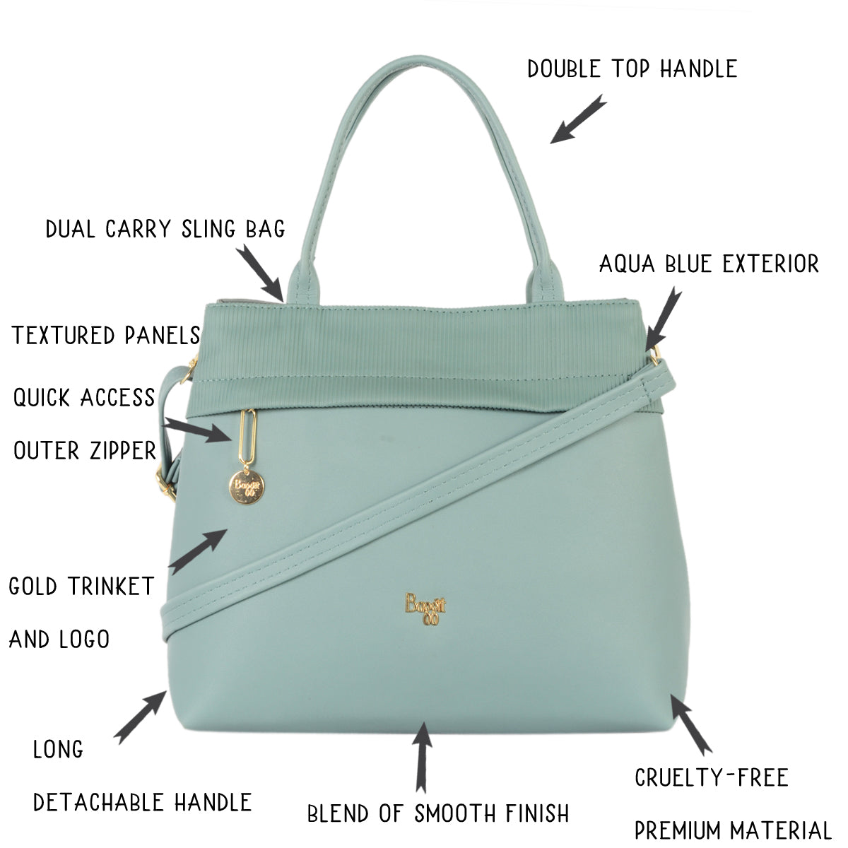 Frangi Blue Medium Satchel Bag
