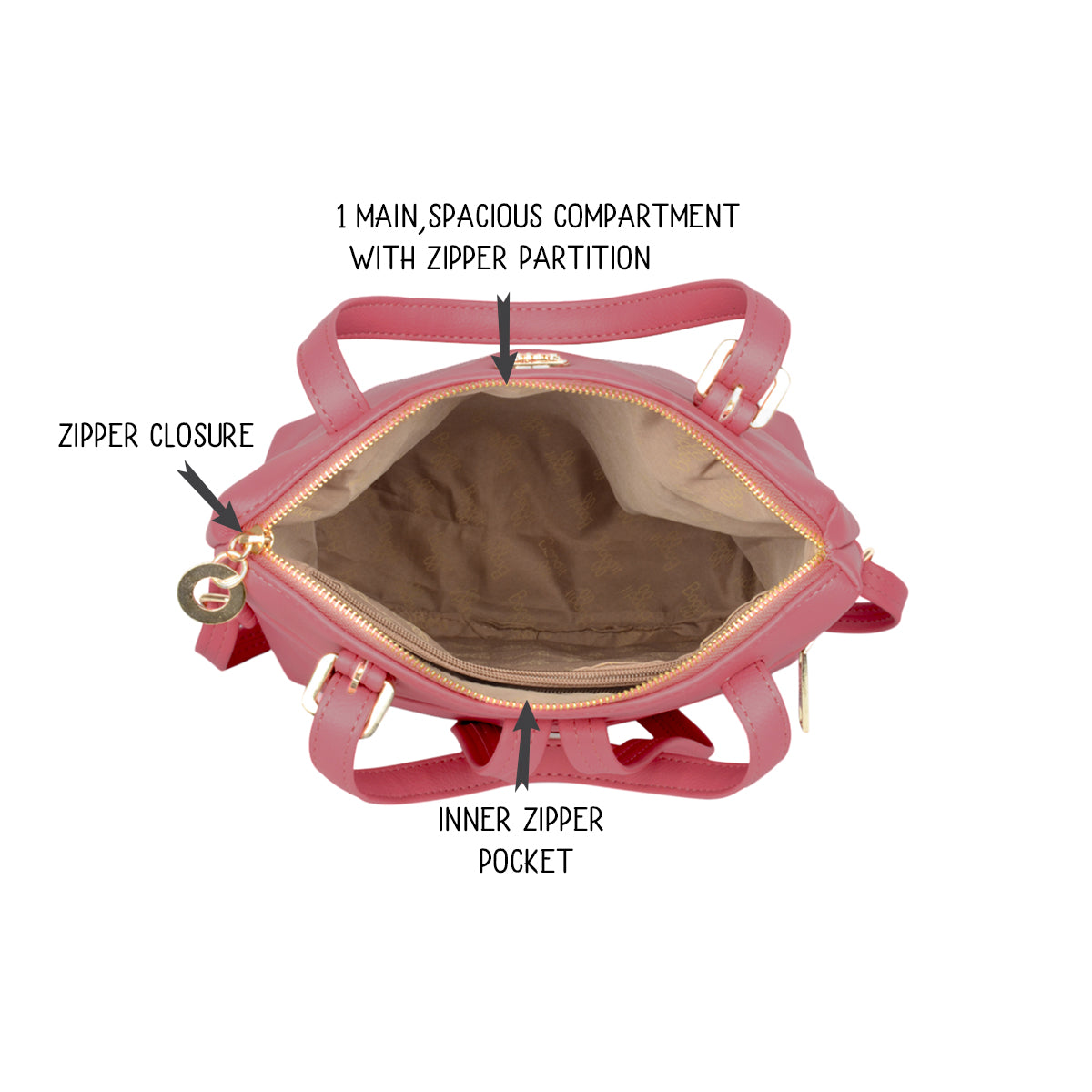 Tova Pink Medium Backpack Bag