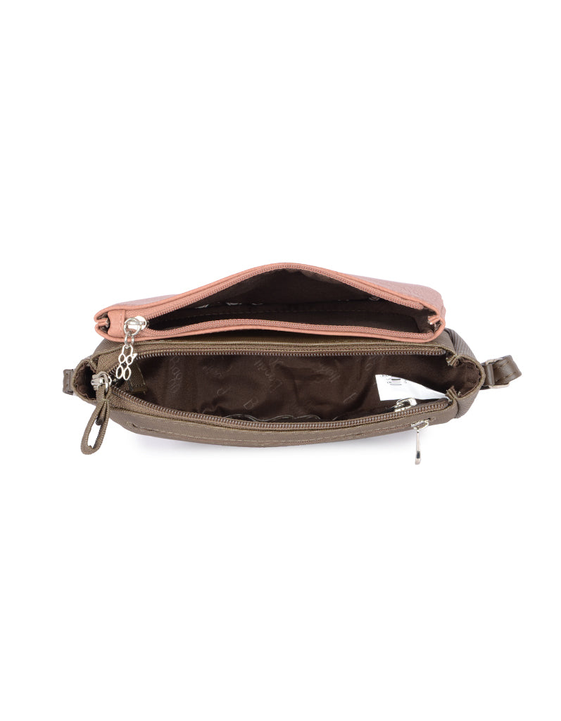 Von Brown Large Saddle Sling Bag