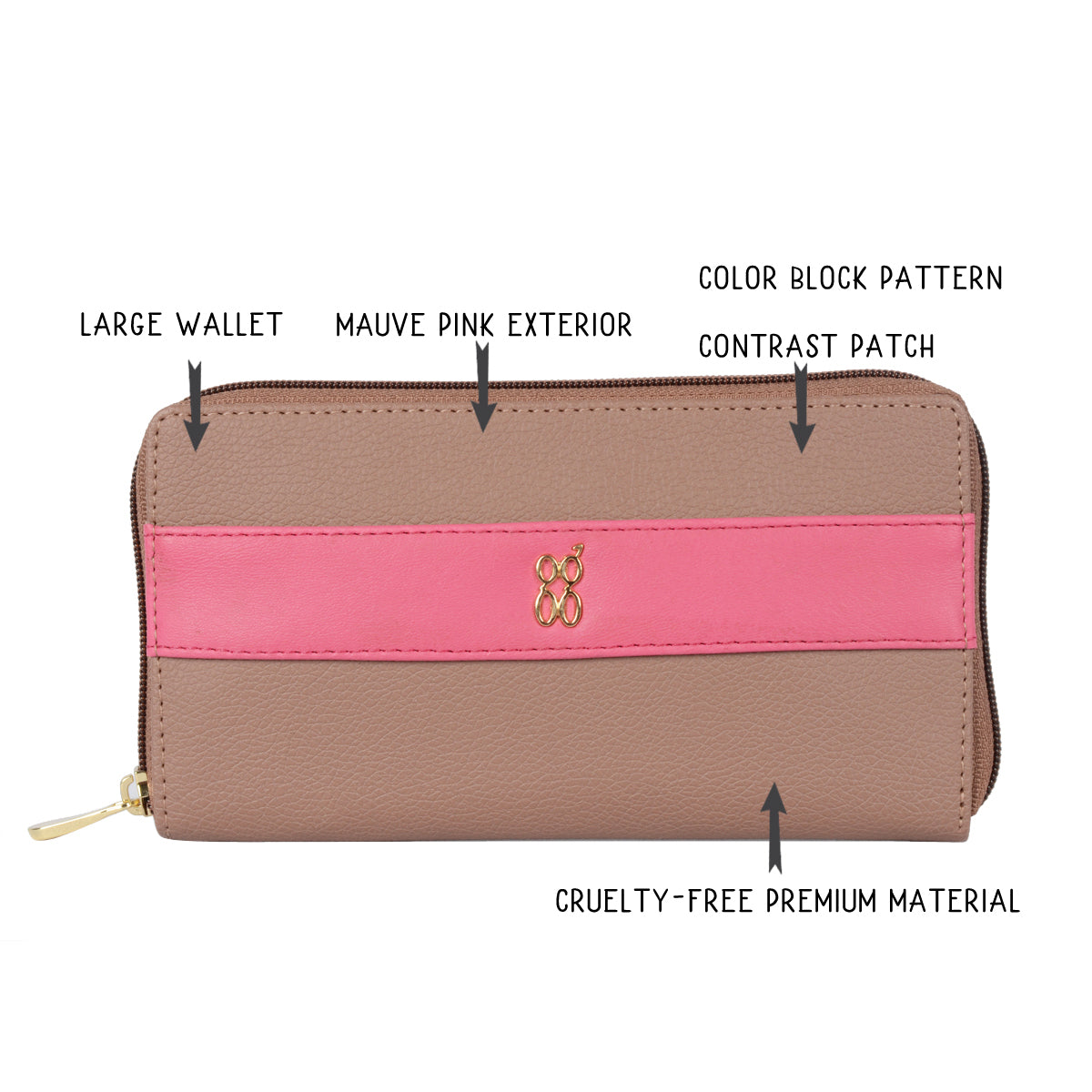 Boxy Pink Large Ziparound wallets