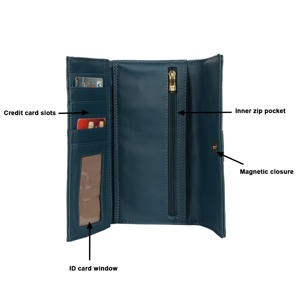 Nixon Green Large Three Fold wallets