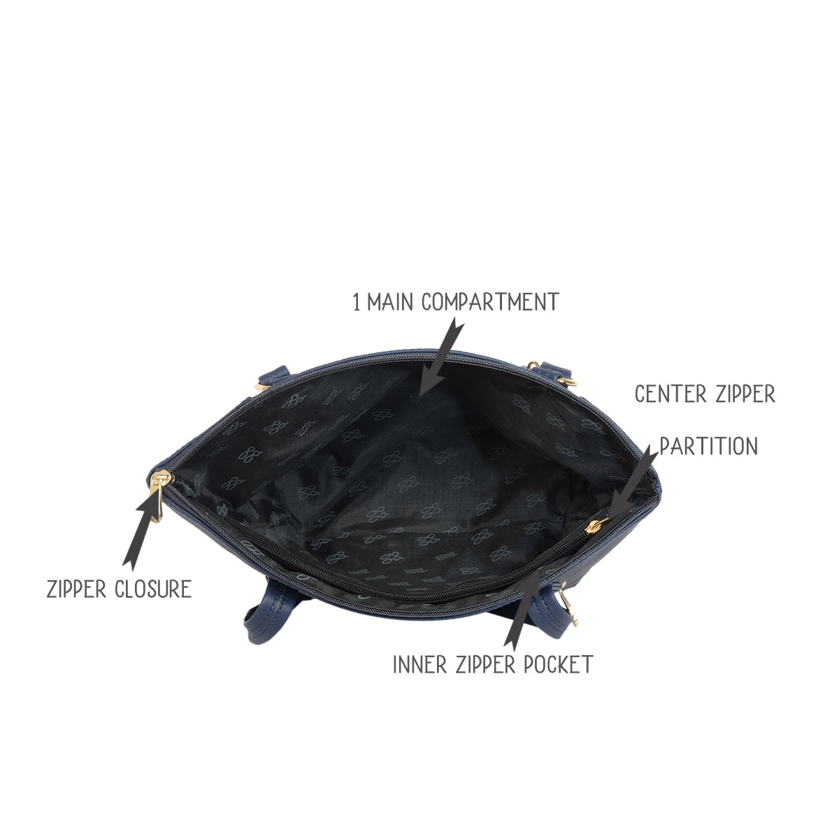 Alyssa Blue Medium Tote Bag