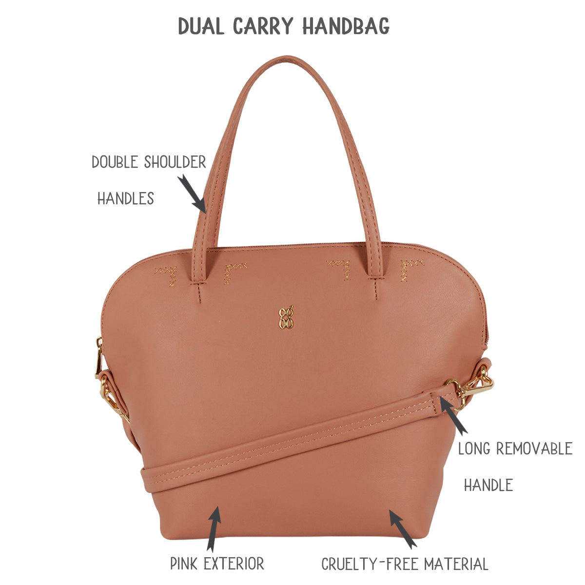 Seene Pink Medium Shoulder Bag