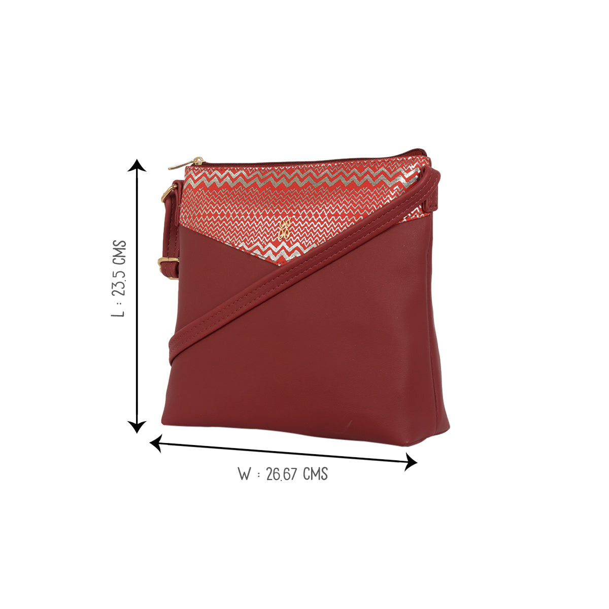 Zella Red Small Satchel Bag
