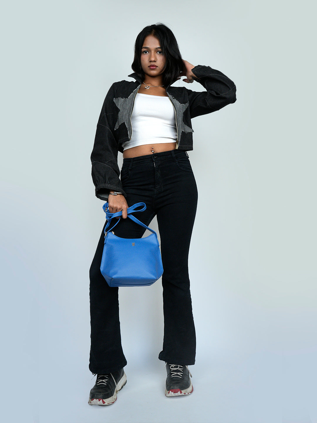 Lilith Blue Small Hobo Bag