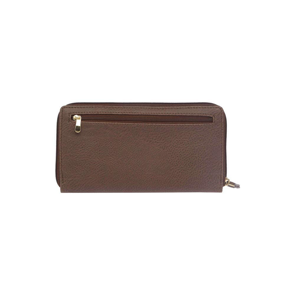 Wick Brown Oversize Ziparound Wallets