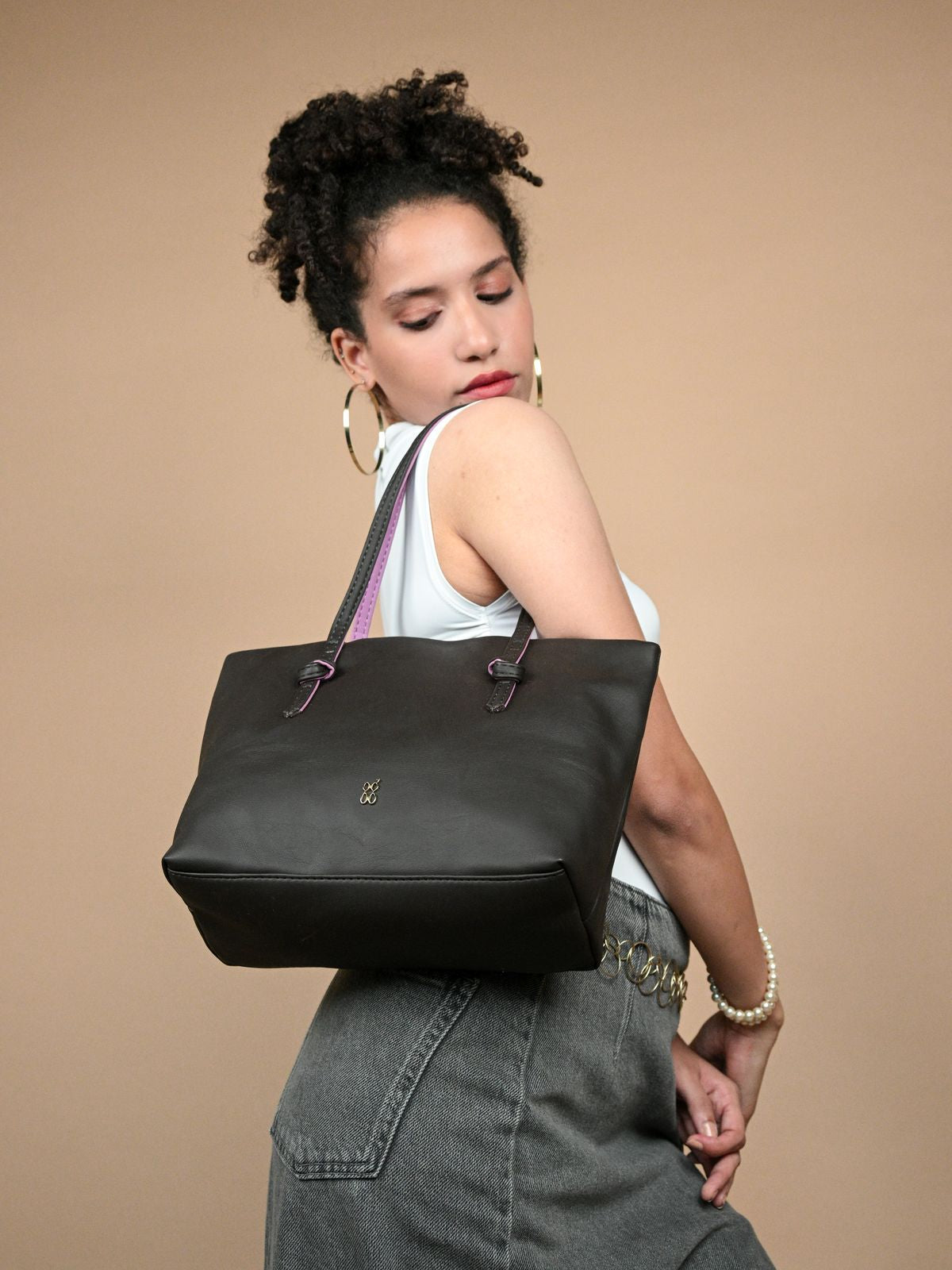 Gravimetry Brown Medium Tote Bags