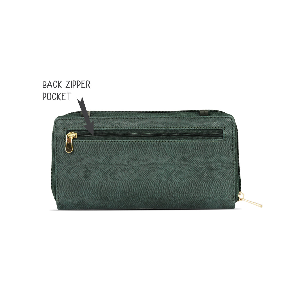 Media Green Large Ziparound Wallets