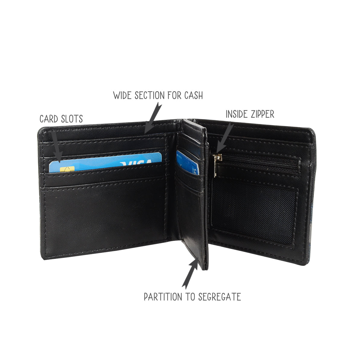 Taylor Black Small Two Fold wallets