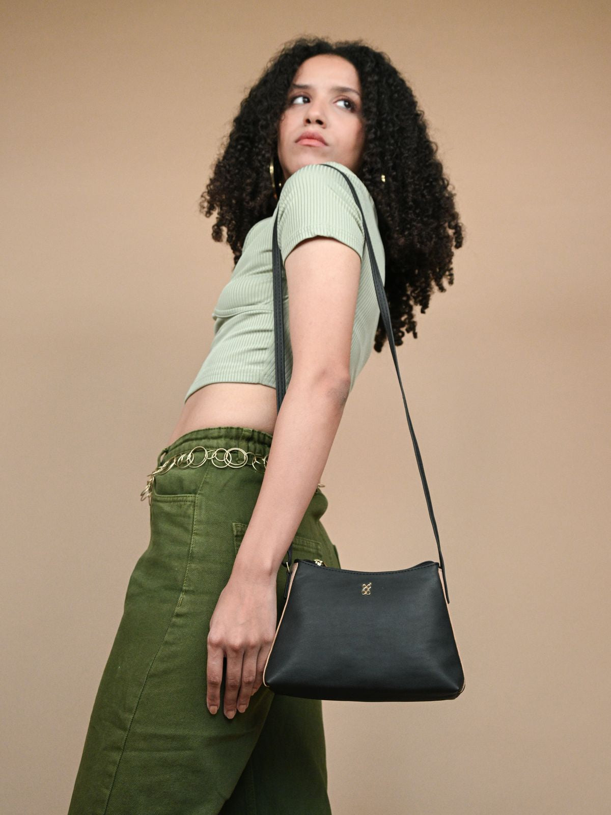 Silent Black XXS Hobo Sling Bags