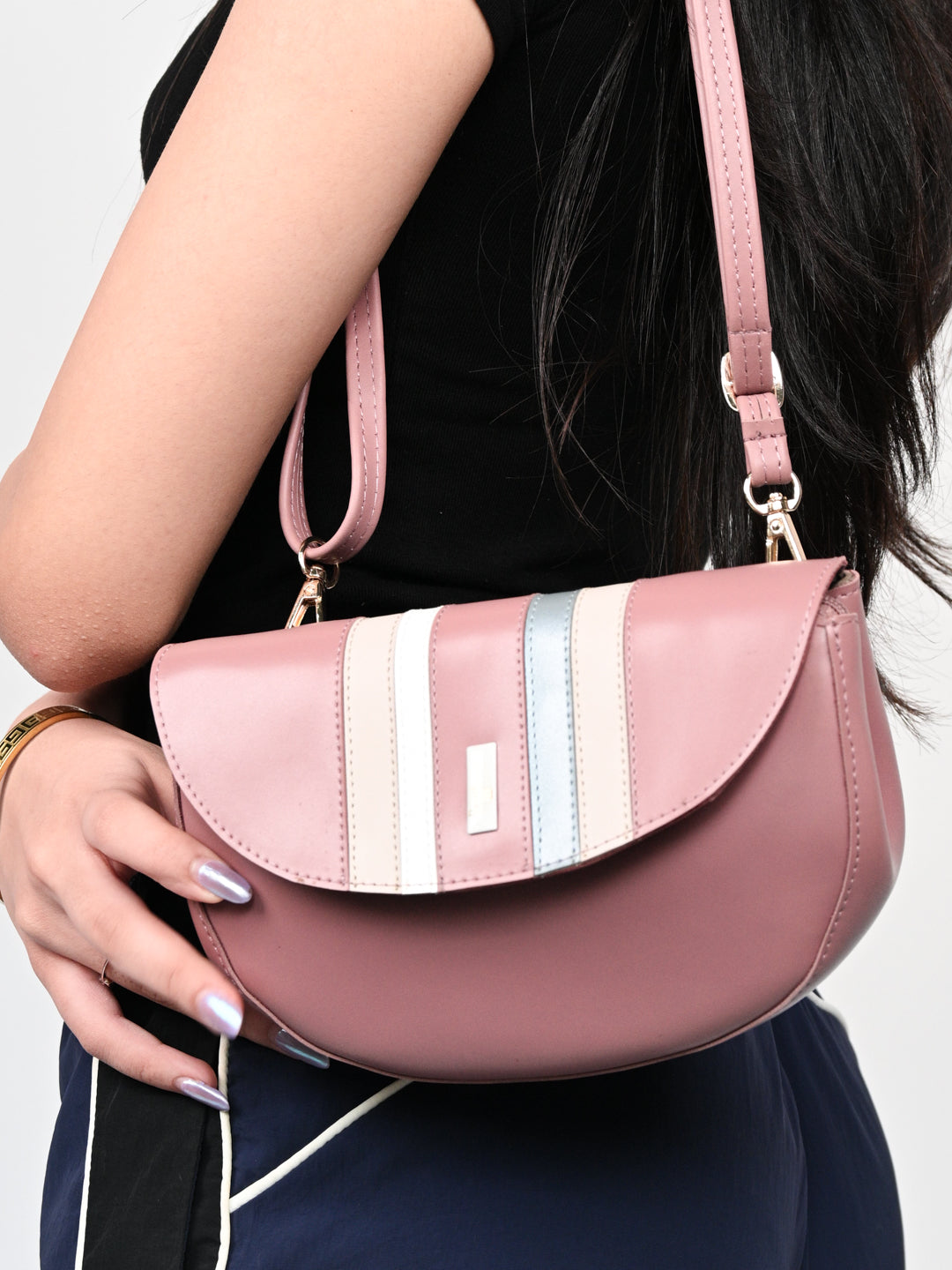 Caran Pink XXXS Saddle Sling Bags