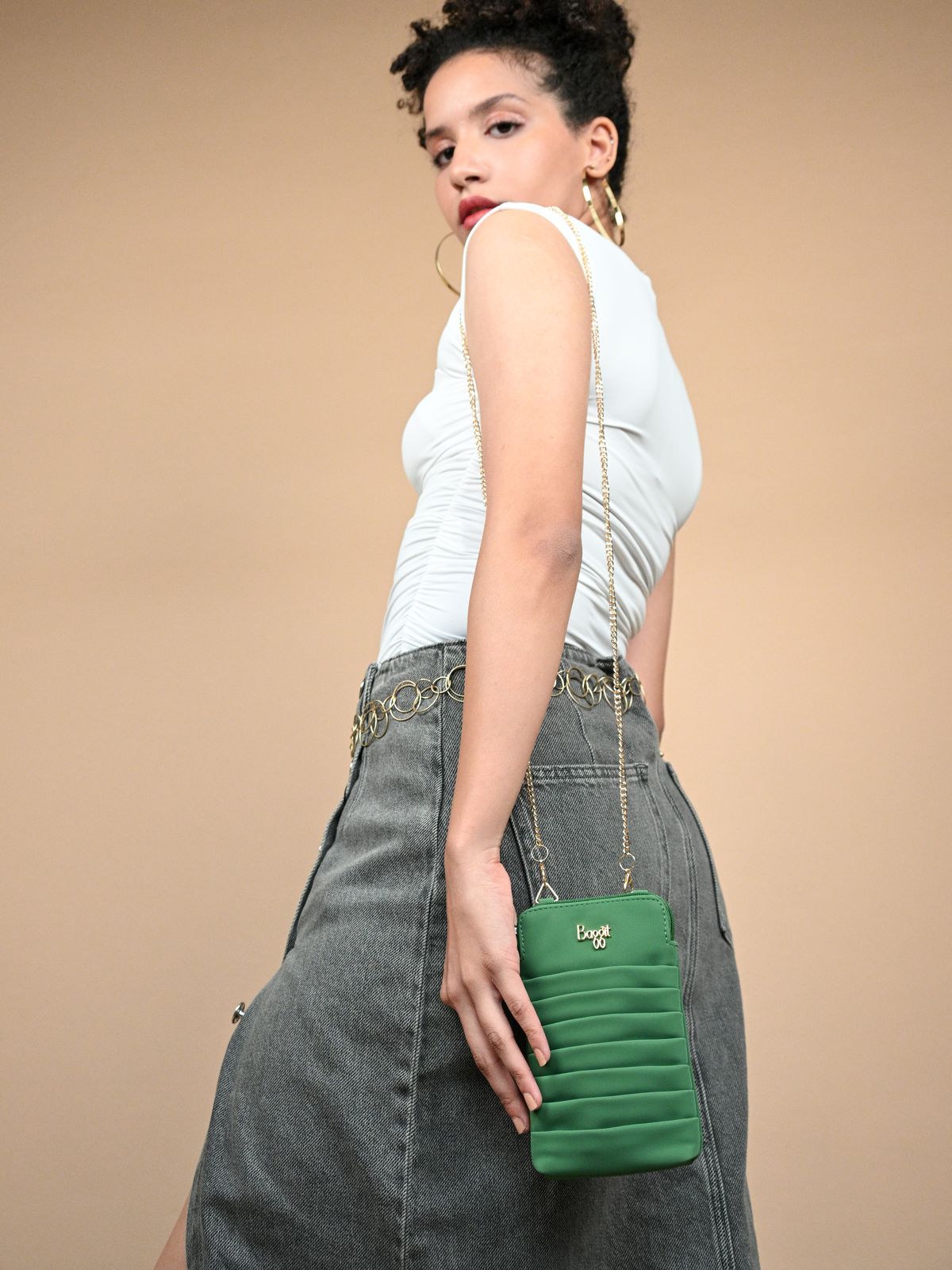 Camily Green XXXS Pouch Sling Bags