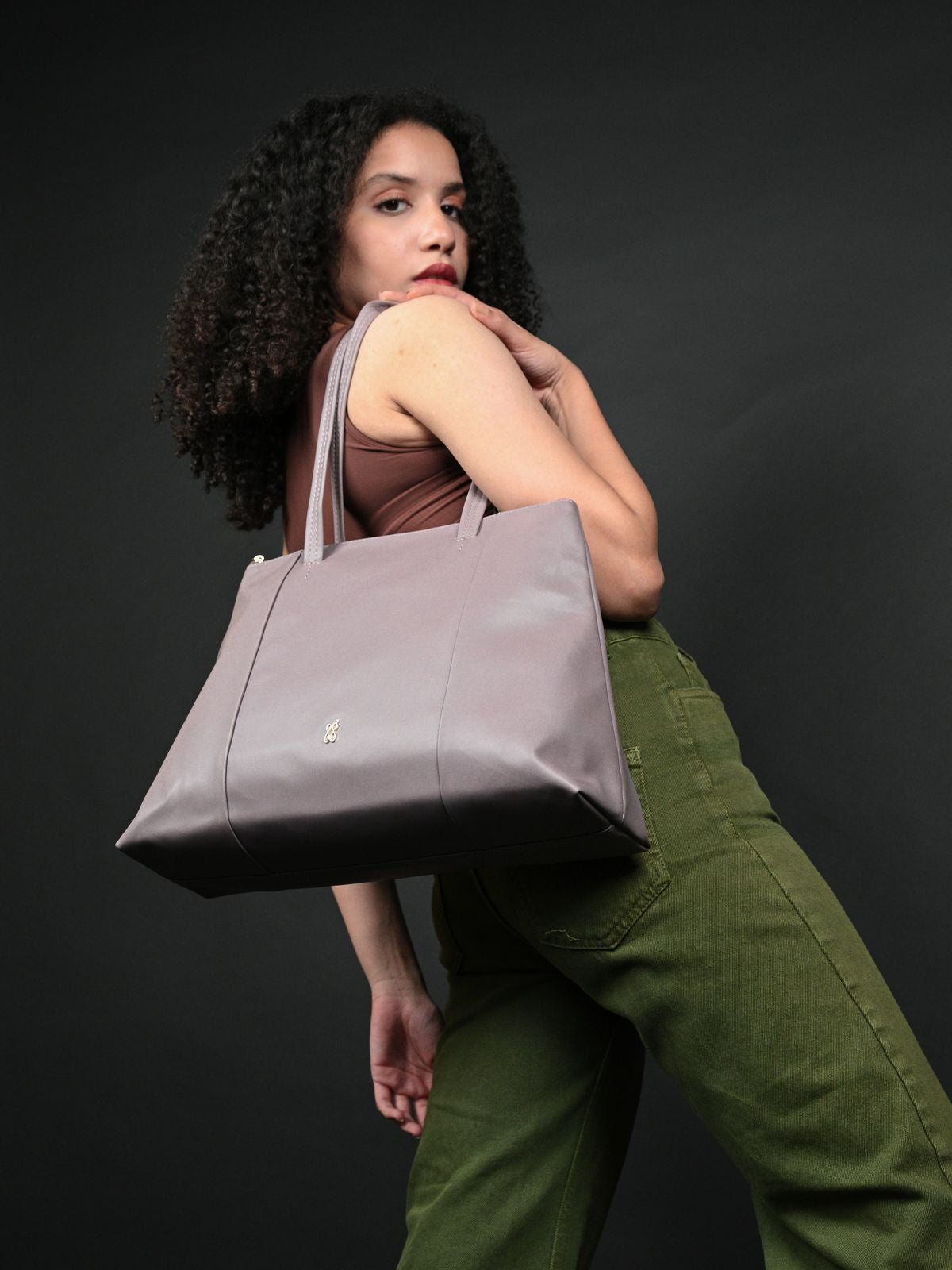 Mitte Purple Large Tote Bags