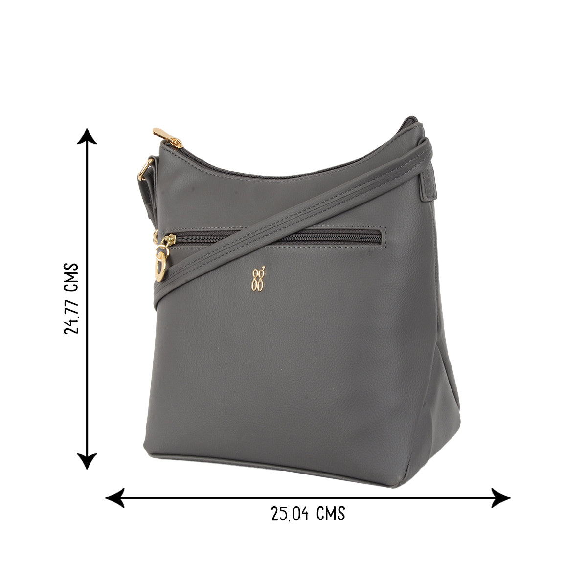 Basal 3T5 Grey Medium Hobo Bags