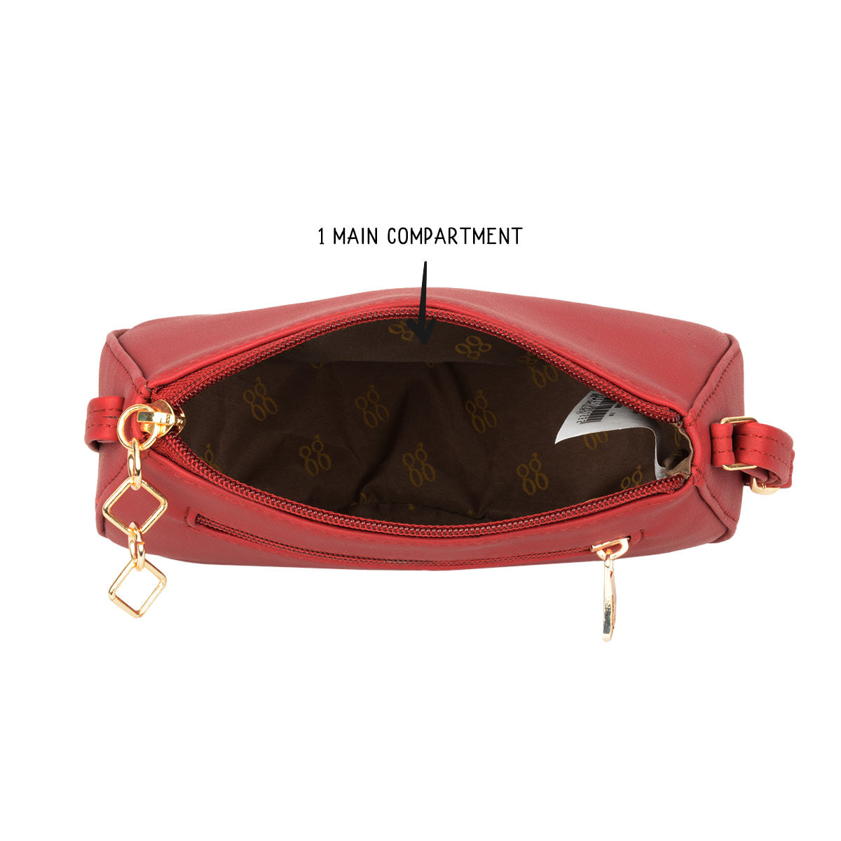 Brianna Red Large Saddle Sling Bag