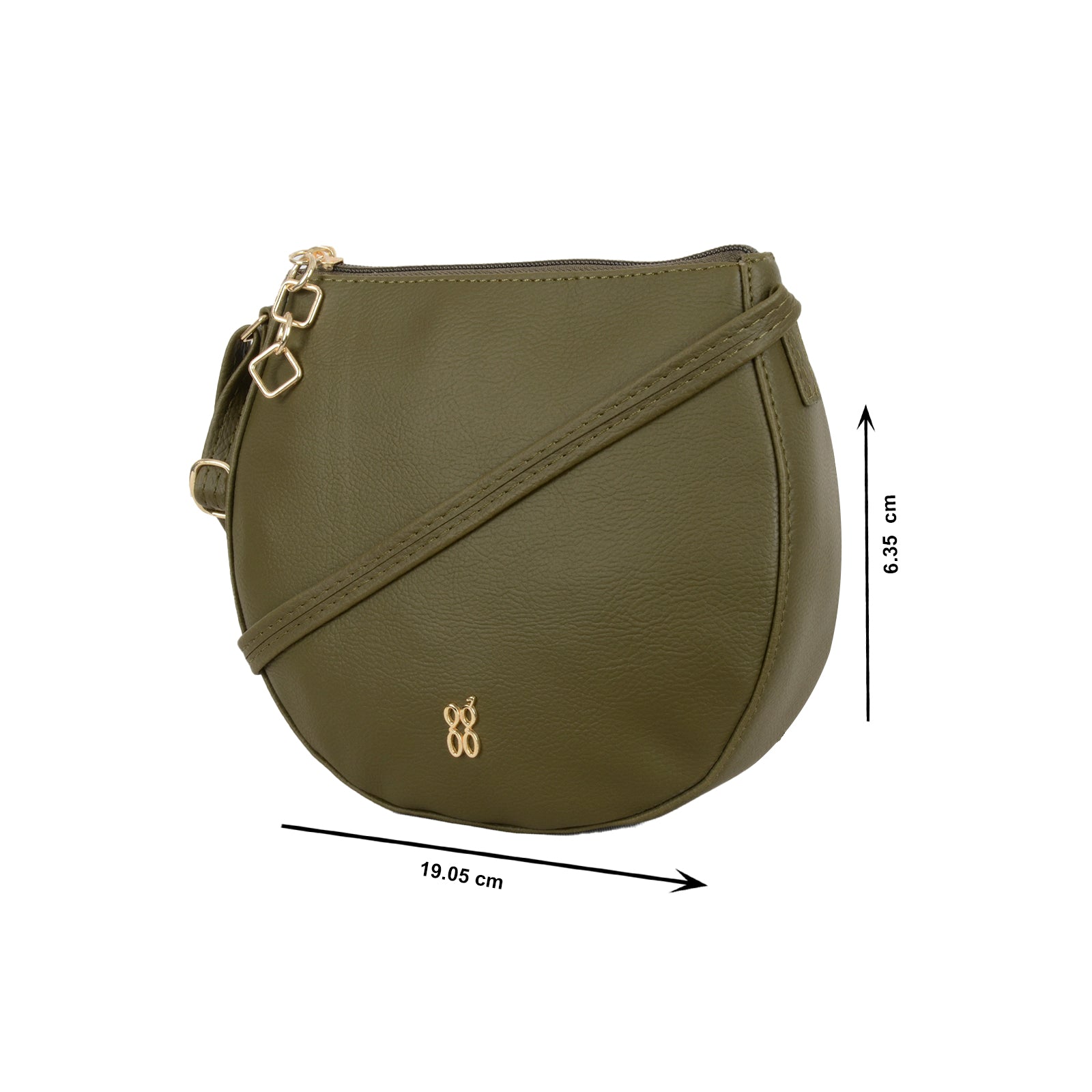 Brianna Green Large Saddle Sling Bag