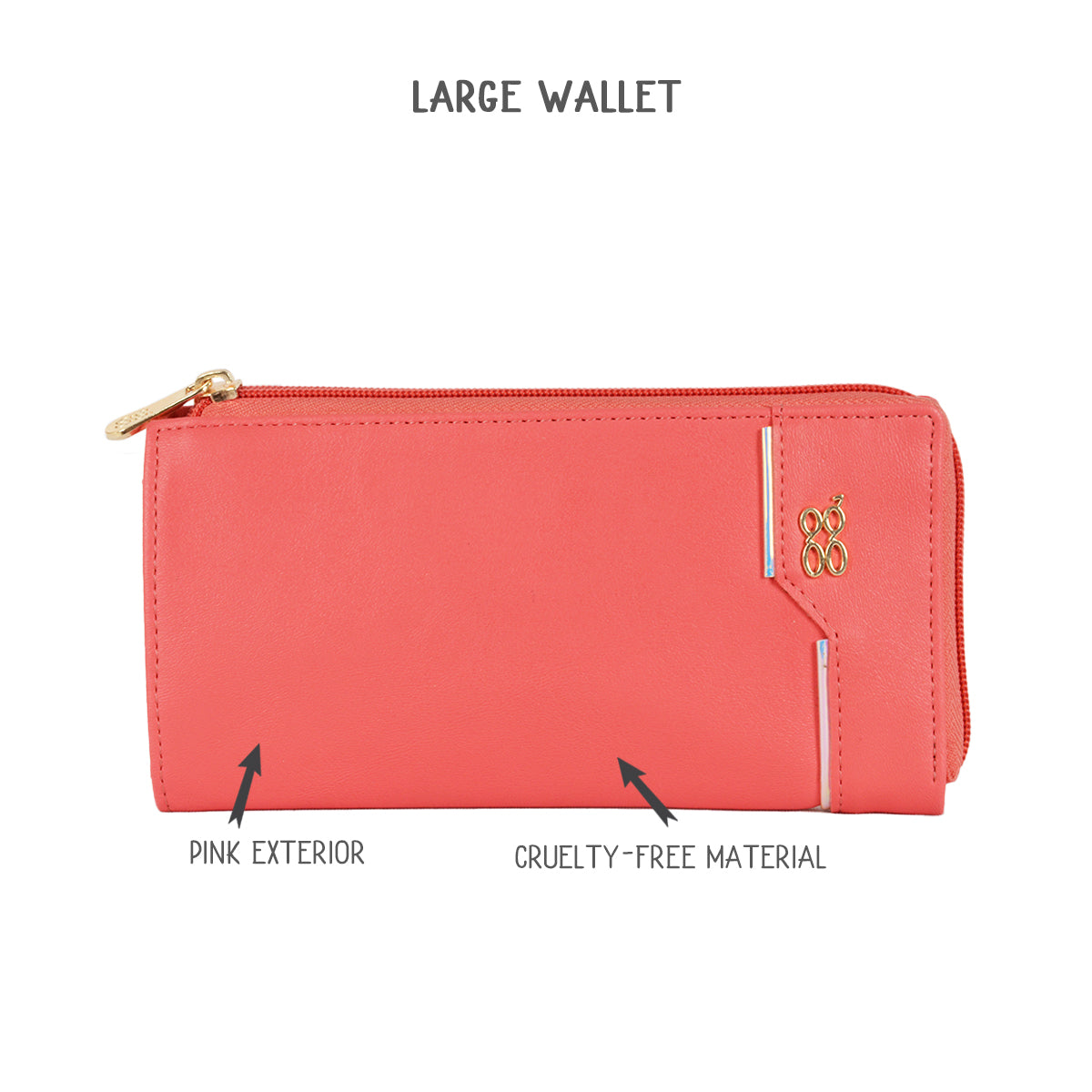 Lite Pink Large Ziparound Wallets