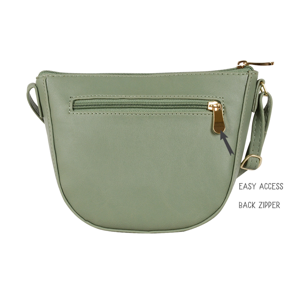 Batt Green Small Saddle Sling Bag