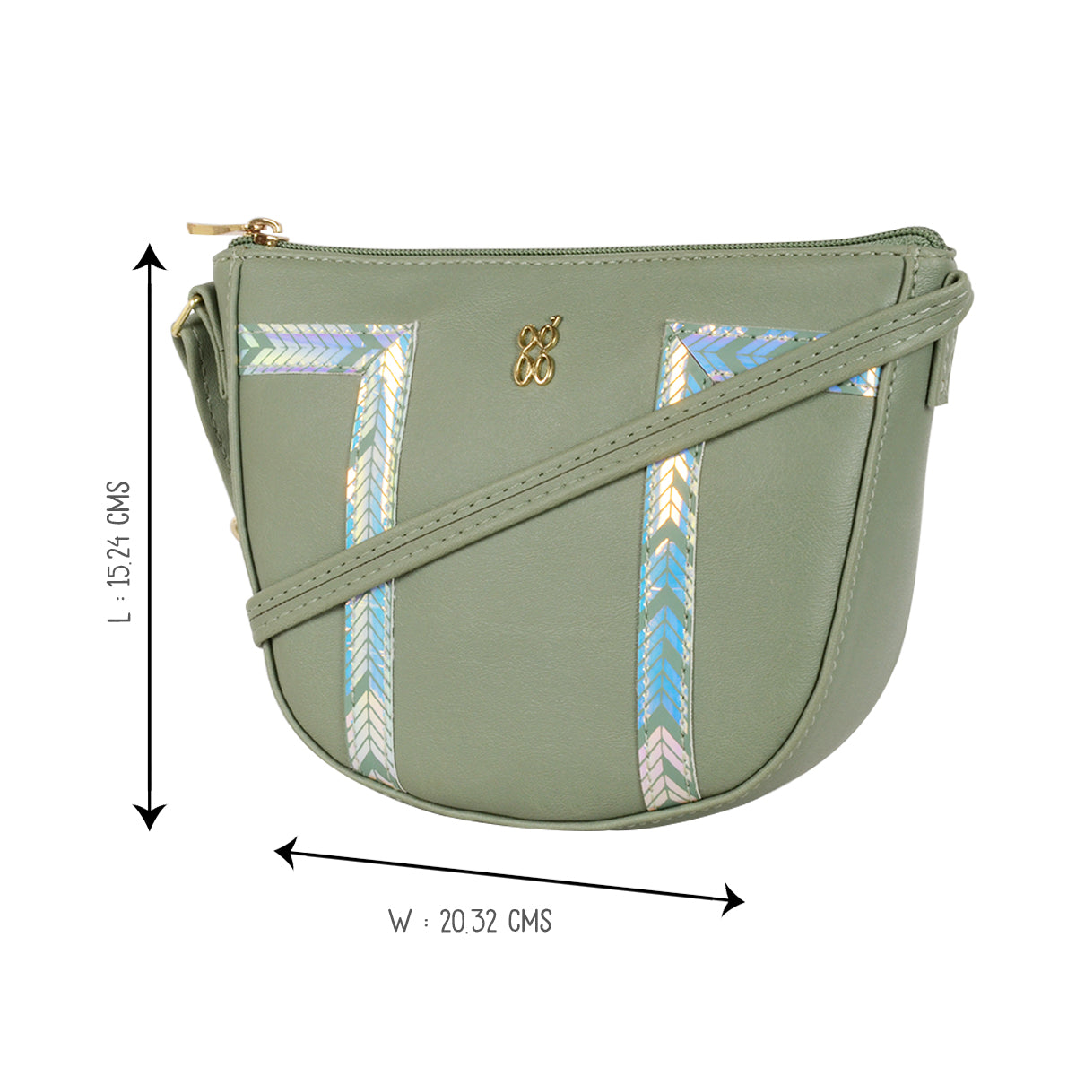 Batt Green Small Saddle Sling Bag