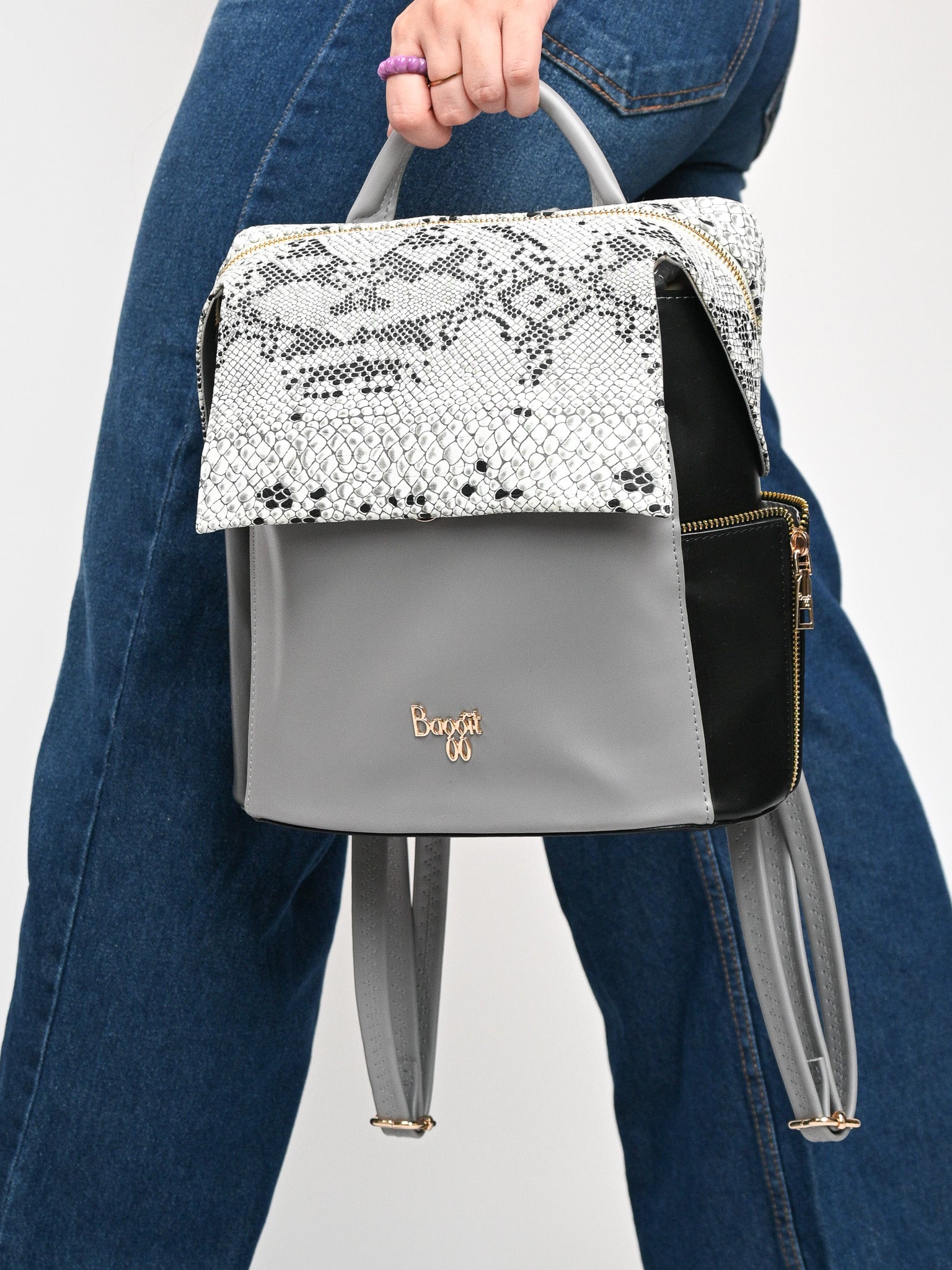 Aglow Grey Small Haversack Bags