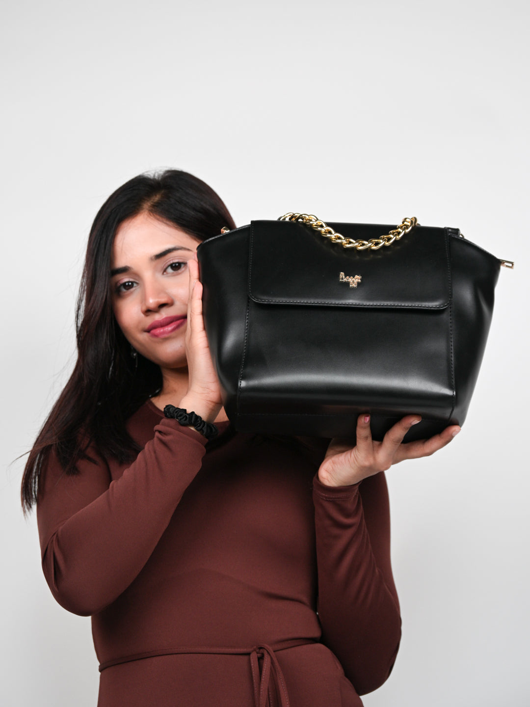 Glop Black Small Satchel Bags